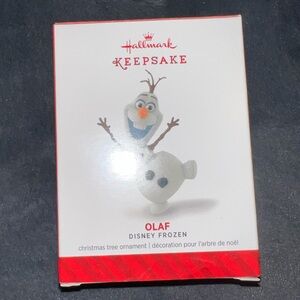 New 2014 Hallmark Keepsake Disney Frozen Olaf Snowman Christmas Glitter Ornament